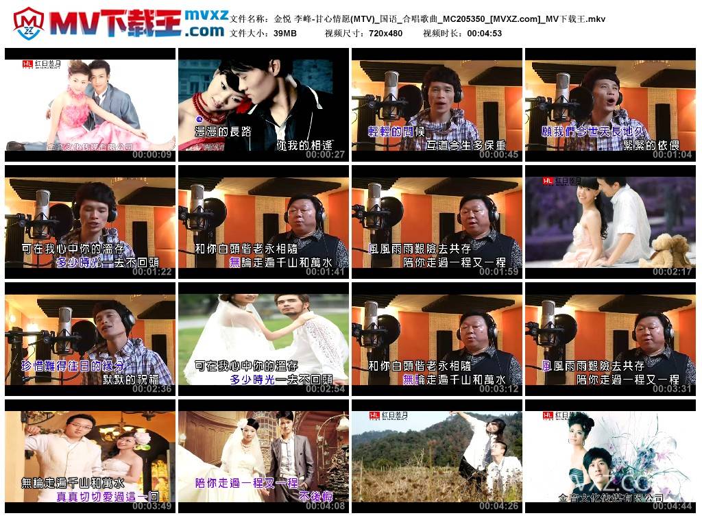 金悦 李峰-甘心情愿(MTV)_国语_合唱歌曲_MC205350